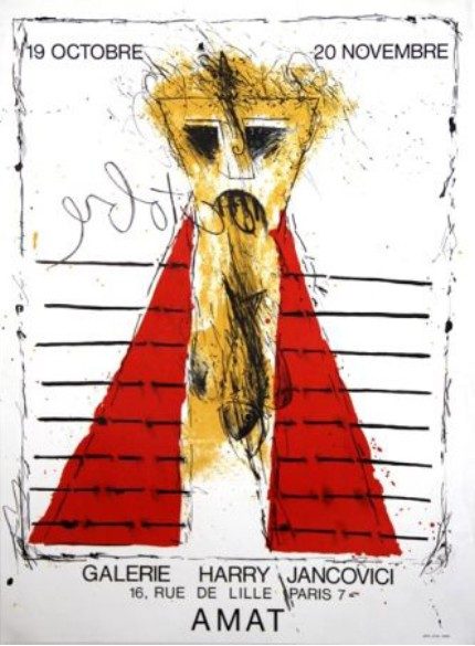 Frederic Amat, exhibition poster, Galerie Harry Jancovici